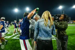 The Holmans soaking in the win (Photo courtesy of Nick Ieradi).