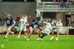 Every ground ball is a battle (Photo courtesy of Nick Ieradi).
