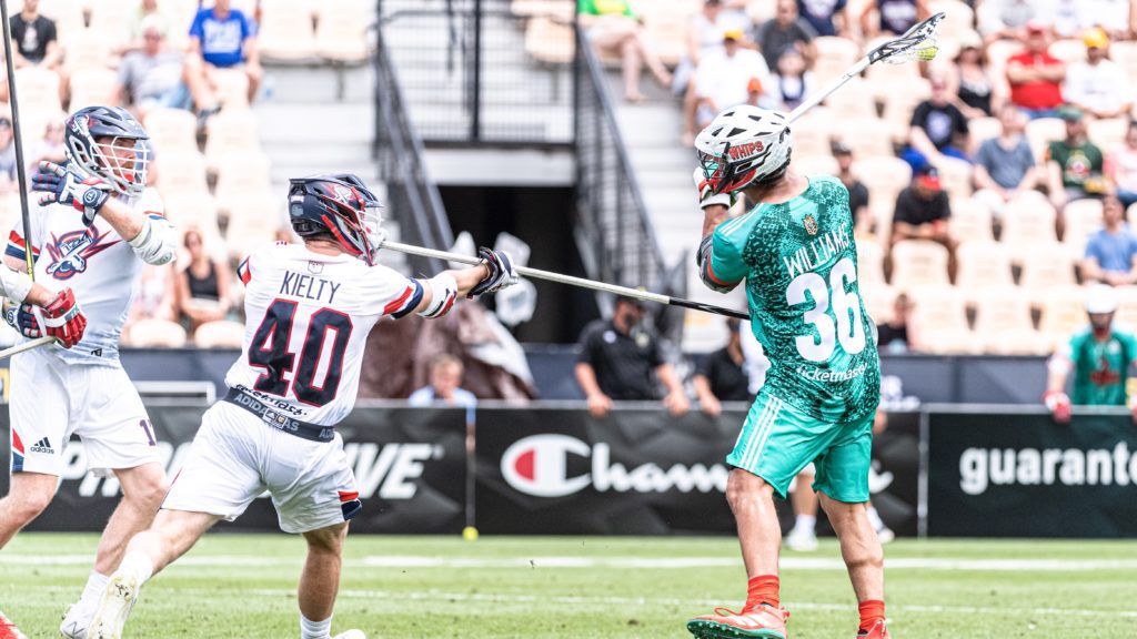 Premier Lacrosse League Whipsnakes takes on the Cannons at Fifth Third Bank Stadium at Kennesaw State University in Atlanta, Georgia on June 12, 2021.