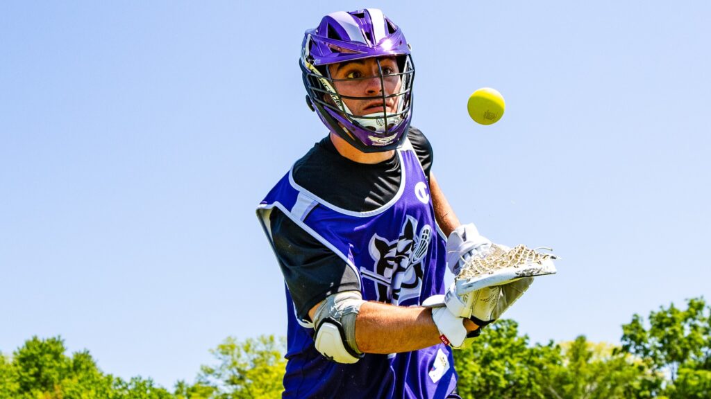 Rookie James Reilly (Georgetown) practices at Waterdogs Lacrosse Club training camp