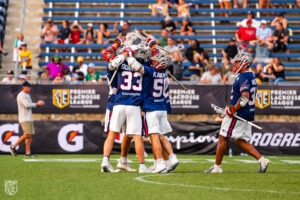 Cannons Lacrosse Offense Celebrates