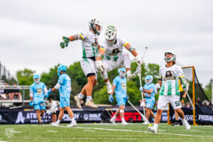 Redwoods Lacrosse Club Celebrate a Goal