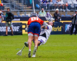 A momentum-turning moment: Graeme Hossack leveled Ben Randall (Photo courtesy of Kait Devir).