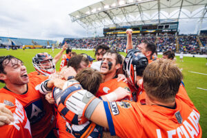 Pure joy from the Archers as they defeat the Waterdogs 15-14 for their first PLL title(Photo courtesy of Liam Murphy).