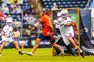Grant Ament continued his playoff scoring streak another 2 goals versus the Waterdogs (Photo courtesy of Nick Ieradi).